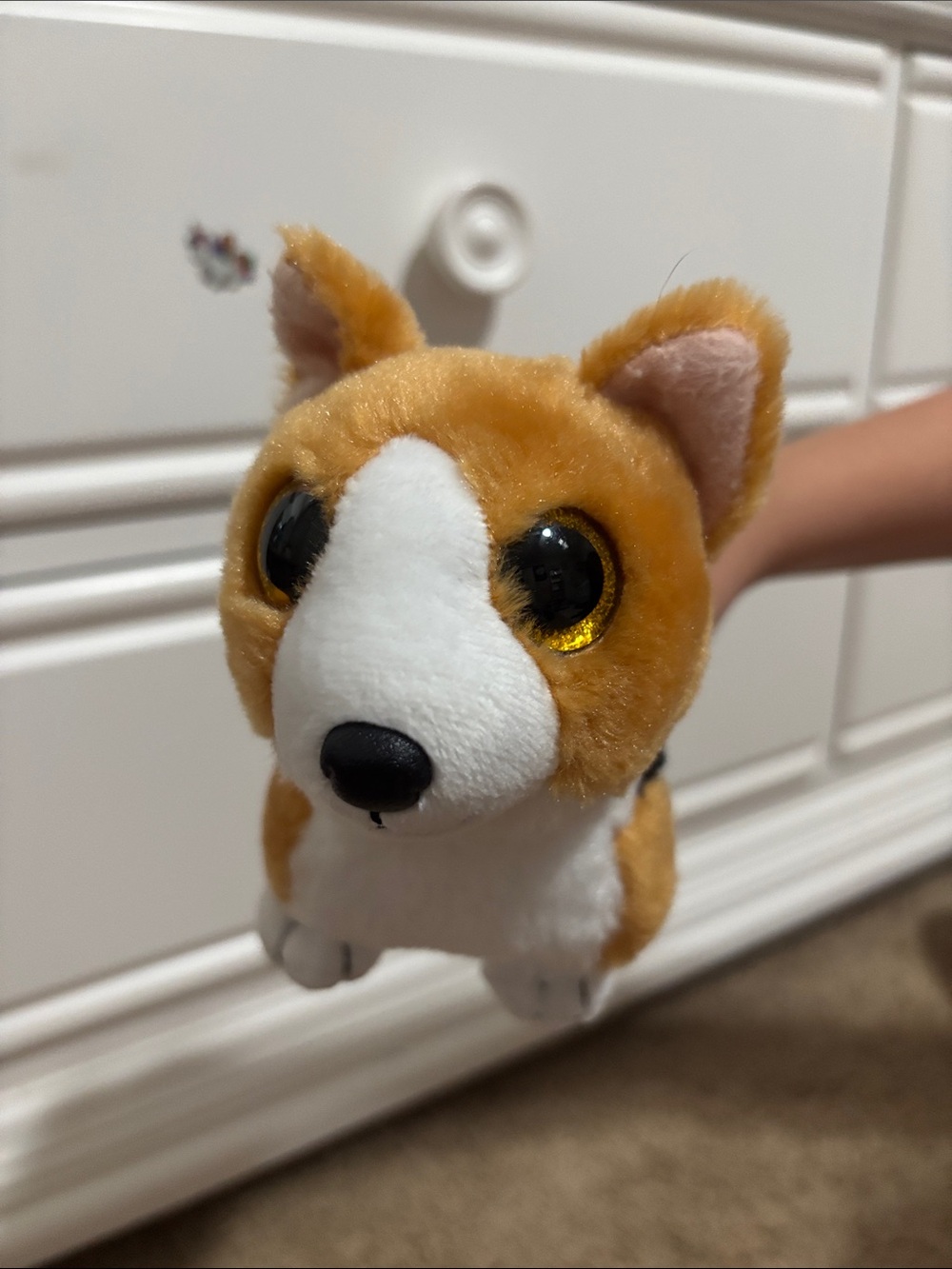 Ty Plush Corgi — Brown, Black, White
